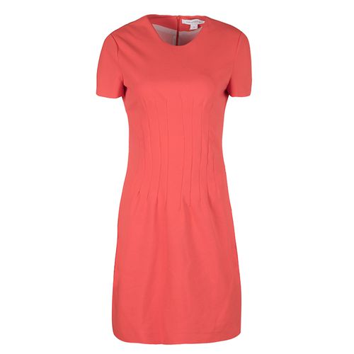 Diane Von Furstenberg Atomic Orange Fitted Short Sleeve Yazmine Dress S - Diane Von Furstenberg - Modalova