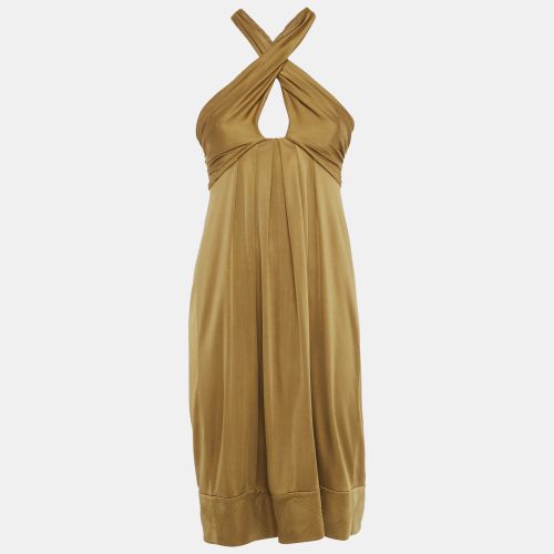 Diane Von Furstenberg Brown Silk Jersey Draped Dress M - Diane Von Furstenberg - Modalova