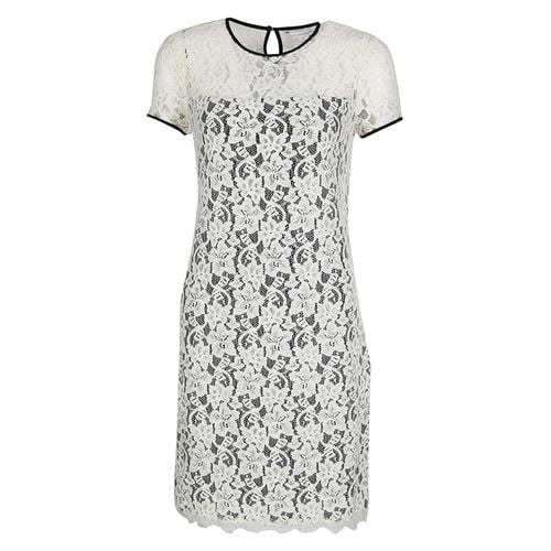 Diane Von Furstenberg Monochrome Floral Lace Barbie Dress S - Diane Von Furstenberg - Modalova