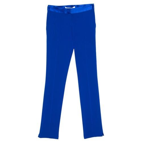 Diane Von Furstenberg Cobalt Blue Textured Crepe Genesis Long Pants XS - Diane Von Furstenberg - Modalova