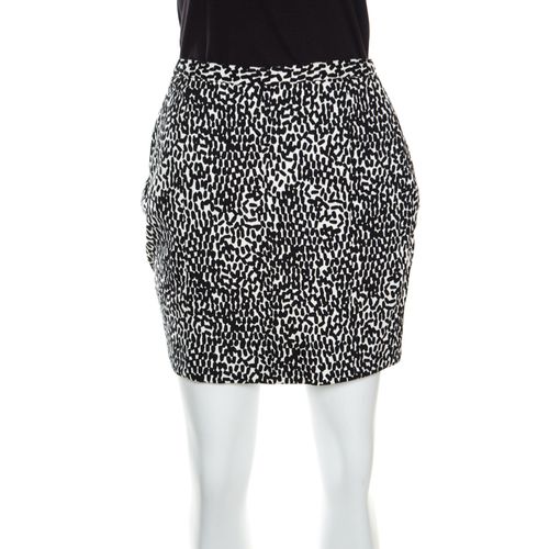 Diane Von Furstenberg Monochrome Printed Cotton Clyde Mini Skirt S - Diane Von Furstenberg - Modalova