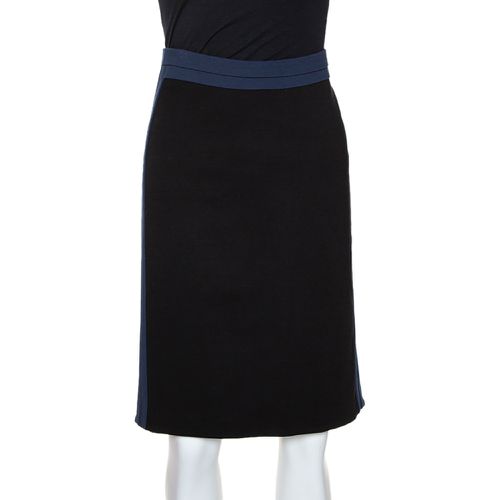 Diane Von Furstenberg Black & Blue Knit Panel Marta Framed Skirt L - Diane Von Furstenberg - Modalova