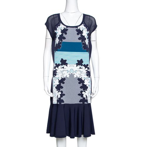 Admiral Navy & Ivory Intarsia Knit Jalen Dress L - Diane Von Furstenberg - Modalova