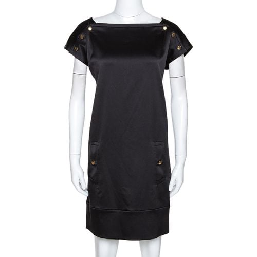 Diane von Furstenberg Black Textured Silk Pisco Shift Dress M - Diane Von Furstenberg - Modalova