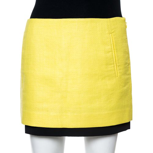 Diane Von Furstenberg Yellow Coated Raffia Elley Mini Skirt S - Diane Von Furstenberg - Modalova