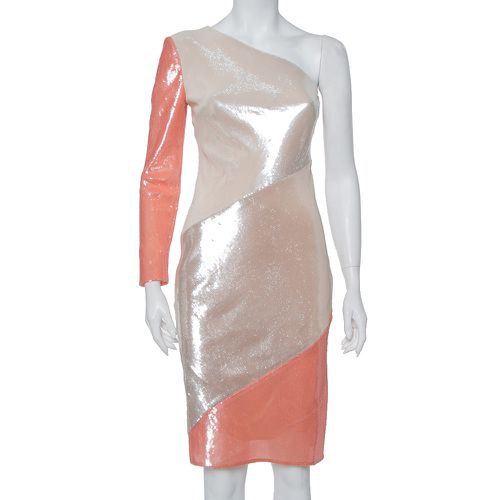 Color Block Sequin Embellished Silk One Shoulder Midi Dress XS - Diane Von Furstenberg - Modalova