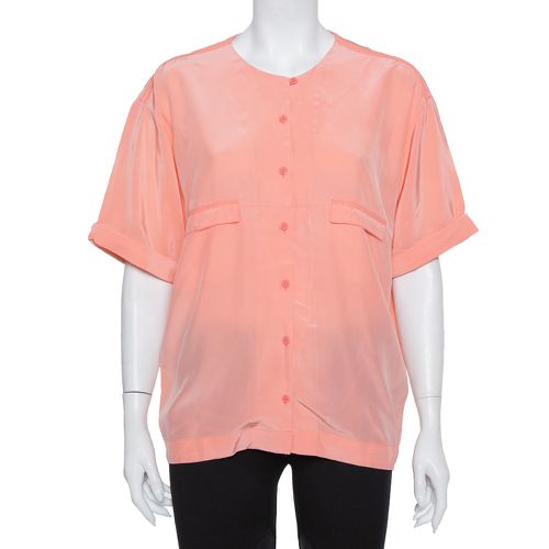 Diane Von Furstenberg Pink Silk Pocket Detail Oversized Dana Top S - Diane Von Furstenberg - Modalova