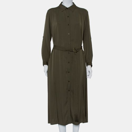 Diane Von Furstenberg Military Green Silk Belted Clarise Dress M - Diane Von Furstenberg - Modalova