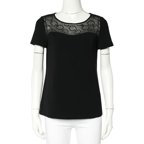 Diane Von Furstenberg Black Crepe Embellished Neck Detail Top S - Diane Von Furstenberg - Modalova