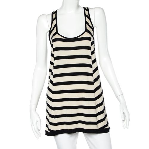 Black Striped Knit Racer Back Tank Top S - Diane Von Furstenberg - Modalova