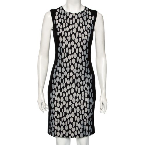 Diane von Furstenberg Black Knit And Textured Inset Detailed Tilda Dress S - Diane Von Furstenberg - Modalova