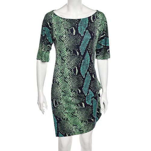 Diane von Furstenberg Green Printed Silk Knee Length Dress S - Diane Von Furstenberg - Modalova