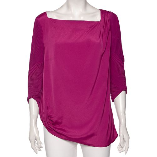 Diane von Furstenberg Purple Crepe Pleated Sleeve Detail Cebolla Blouse L - Diane Von Furstenberg - Modalova