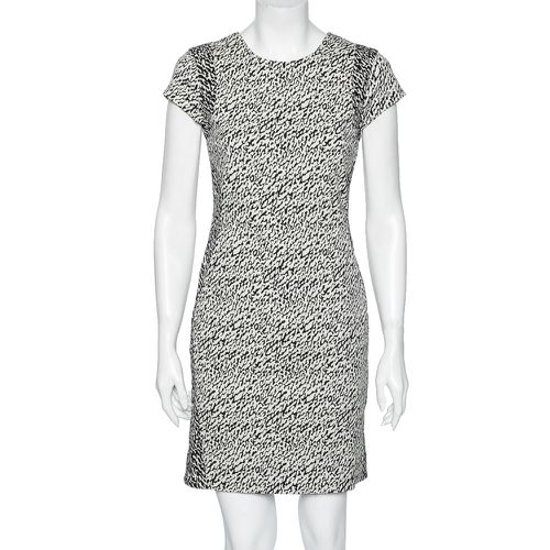 Monochrome Cotton Wave Jacquard Pele Snake Dress M - Diane Von Furstenberg - Modalova