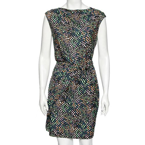 Diane Von Furstenberg Multicolored Printed Jersey Tie Detail Manda Dress L - Diane Von Furstenberg - Modalova