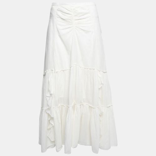 Diane von Furstenberg Off-White Cotton Ruffle Trimmed Skirt L - Diane Von Furstenberg - Modalova