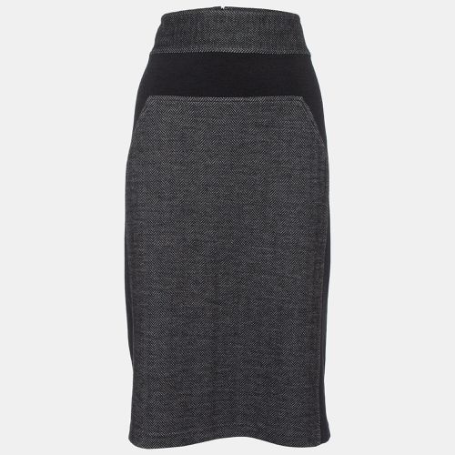 Diane Von Furstenberg Grey Patterned Wool Blend Martey Midi Skirt XL - Diane Von Furstenberg - Modalova