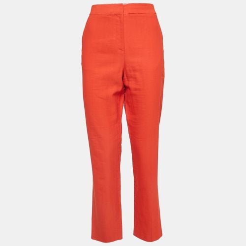 Diane Von Furstenberg Orange Gabardine Straight Leg Trousers M - Diane Von Furstenberg - Modalova