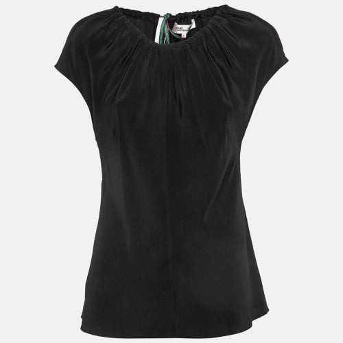 Diane Von Furstenberg Black Silk Tie-Up Detail Top S - Diane Von Furstenberg - Modalova