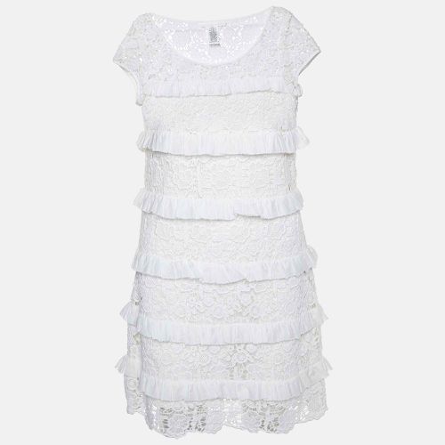 Diane Von Furstenberg White Lace Ruffle Detail Arcelia Dress M - Diane Von Furstenberg - Modalova