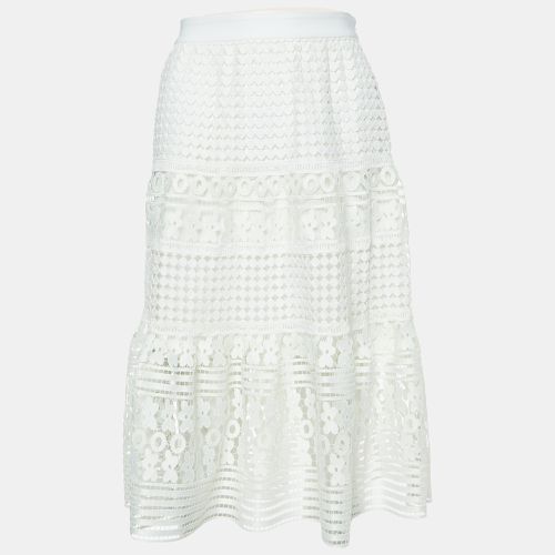 Diane Von Furstenberg White Lace Knee-Length Skirt M - Diane Von Furstenberg - Modalova