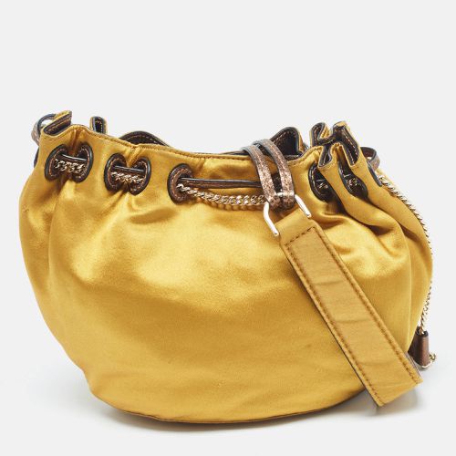 Diane Von Furstenberg Gold Satin Love Power Bucket Bag - Diane Von Furstenberg - Modalova