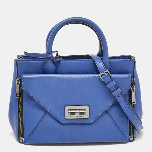 Diane Von Furstenberg Blue Leather Secret Agent Tote - Diane Von Furstenberg - Modalova