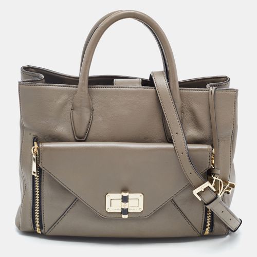 Diane Von Furstenberg Grey Leather Large 440 Gallery Secret Envelope Tote - Diane Von Furstenberg - Modalova