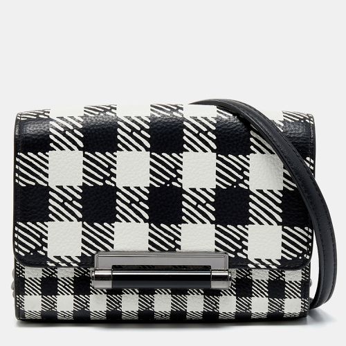 Diane Von Furstenberg Black/White Leather Micro Mini Gingham Shoulder Bag - Diane Von Furstenberg - Modalova