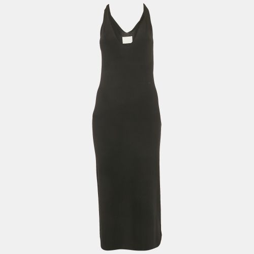 Dion Lee Black Jersey V-Neck Twist Shoulder Detail Midi Dress M - Dion Lee - Modalova