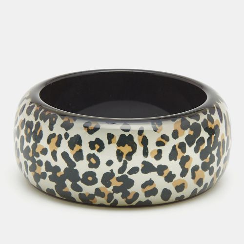 Dior Black Resin Acrylic Leopard Printed Bangle Bracelet - Dior - Modalova