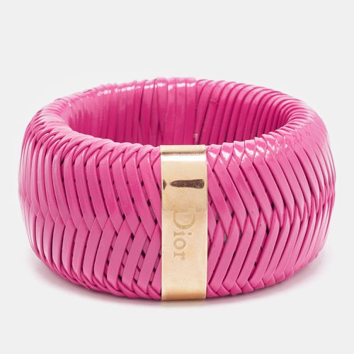 Dior Pink Leather Gold Tone Bracelet - Dior - Modalova