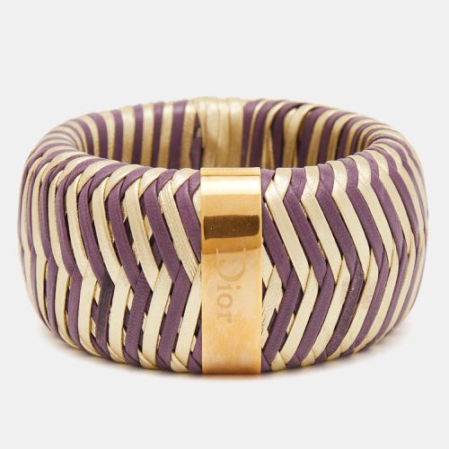 Dior Bicolor Leather Gold Tone Bracelet - Dior - Modalova