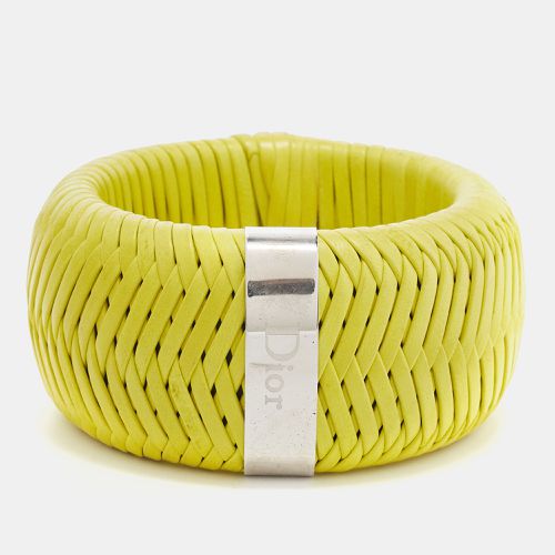 Dior Leather Silver Tone Extra Wide Bracelet - Dior - Modalova