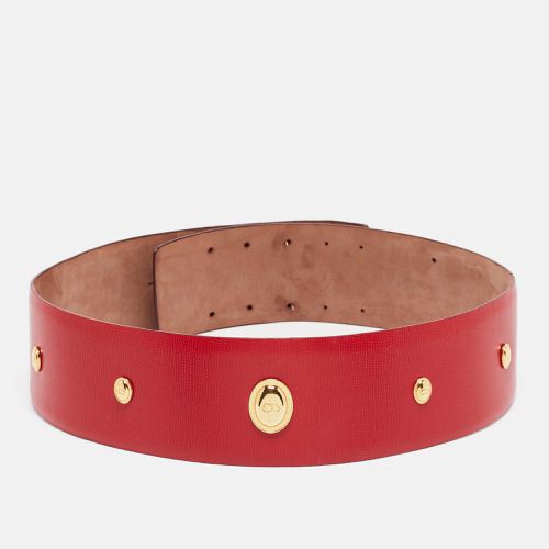 Dior Red Leather Embellished Wide Waist Belt 106CM - Dior - Modalova