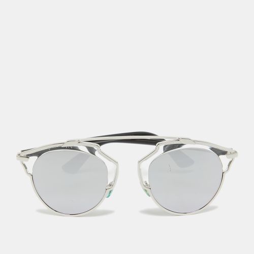 Dior Silver/Black Mirrored SoReal Aviator Sunglasses - Dior - Modalova