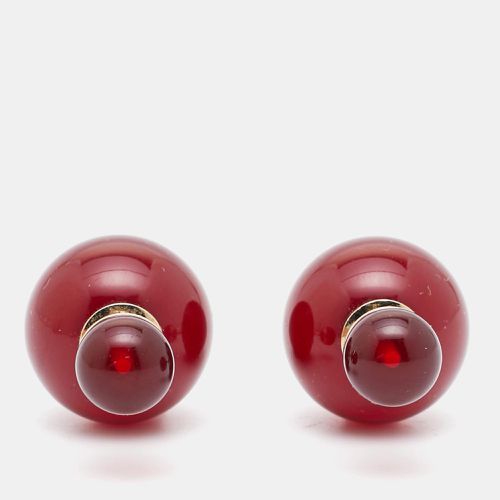 Dior Mise en Dior Tribales Red Resin Stud Earrings - Dior - Modalova