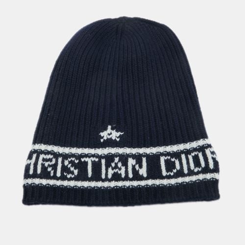 Dior Navy Blue Wool Cashmere Beanie - Dior - Modalova