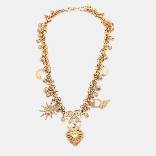 Dior Crystals Beads Gold Tone Necklace - Dior - Modalova