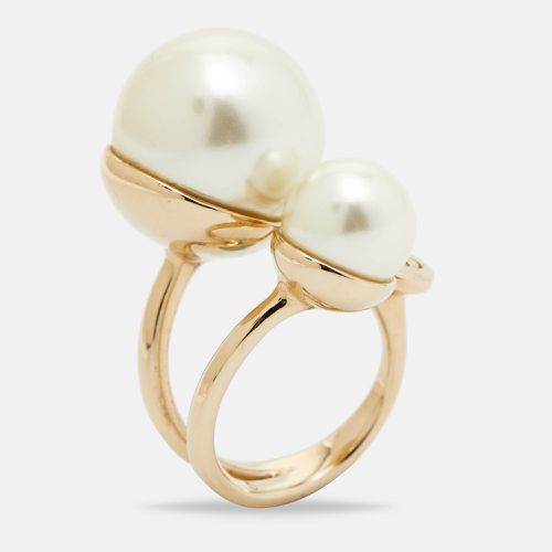 Dior Ultradior Faux Pearl Gold Tone Ring Size 49 - Dior - Modalova