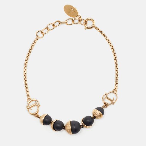 Dior Miss En Dior Black Bead Gold Tone Bracelet - Dior - Modalova