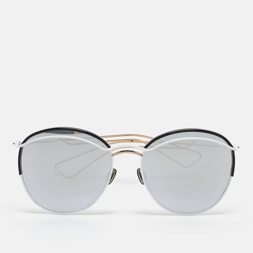 Dior White/Grey Mirrored DiorRound Aviator Sunglasses - Dior - Modalova