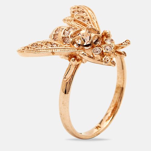 Dior Bee Crystals Gold Tone Ring Size 53 - Dior - Modalova