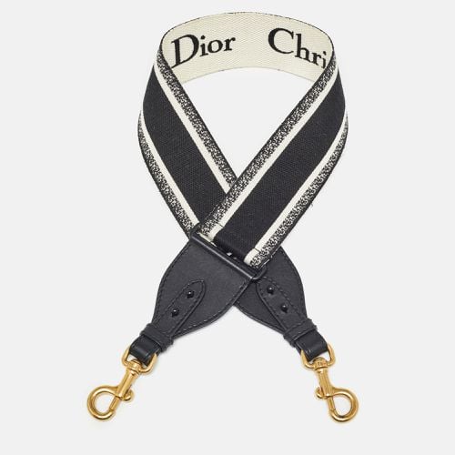 Dior Black/White Logo Canvas and Leather Shoulder Bag Strap - Dior - Modalova