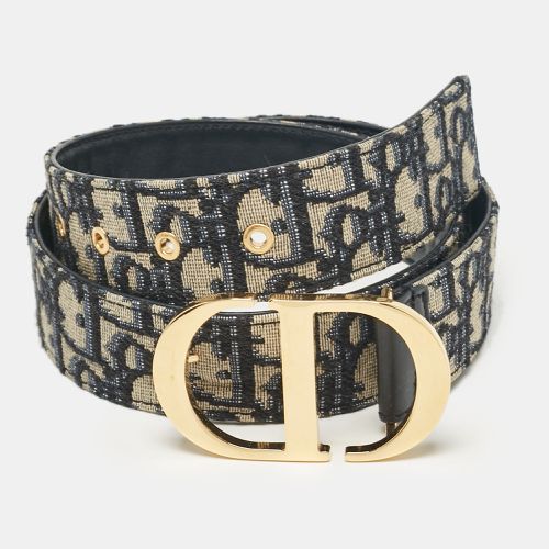 Dior Navy Blue Oblique Canvas 30 Montaigne Buckle Belt 75 CM - Dior - Modalova