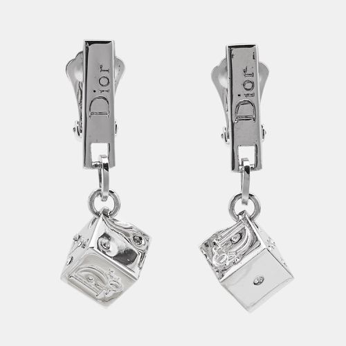 Dior Dice Crystals Silver Tone Earrings - Dior - Modalova