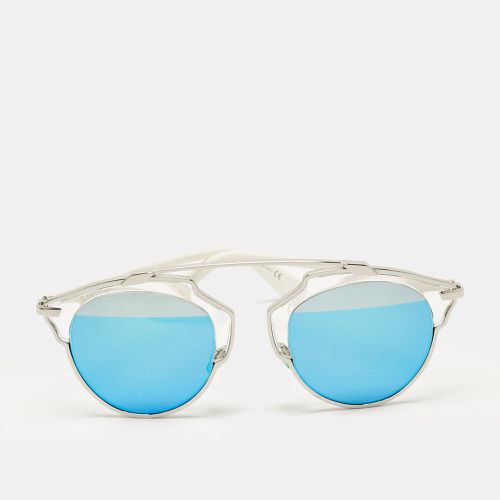 Dior Silver/Blue Mirrored DiorSoReal Aviator Sunglasses - Dior - Modalova