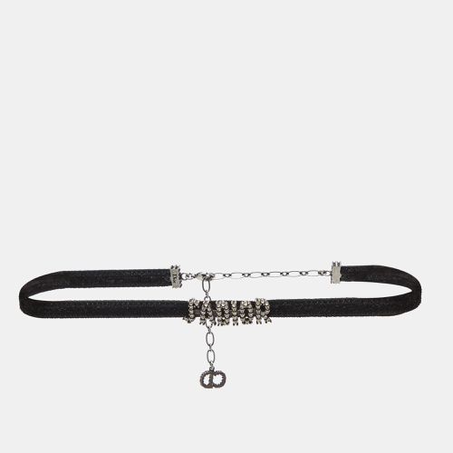 Dior J'adior Crystal Studded Black Velvet Choker Necklace - Dior - Modalova