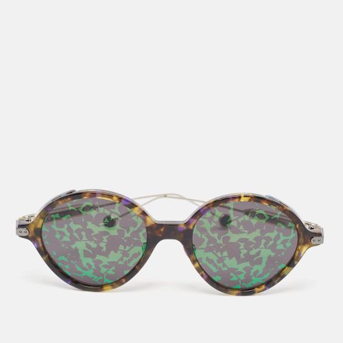 Dior Yellow Havana/Green Mirrored OX8TW Umbrage Round Sunglasses - Dior - Modalova