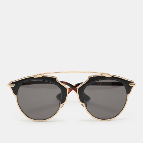 Dior Black P7PY1 So Real Metal Round Sunglasses - Dior - Modalova